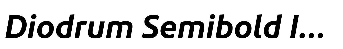 Diodrum Semibold Italic
